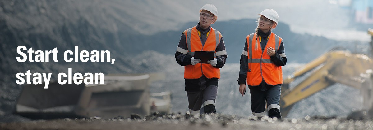 People inspecting site