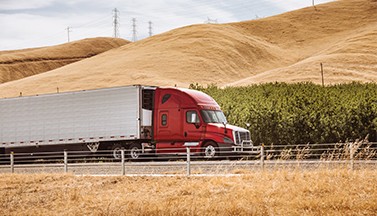 Truck on highway