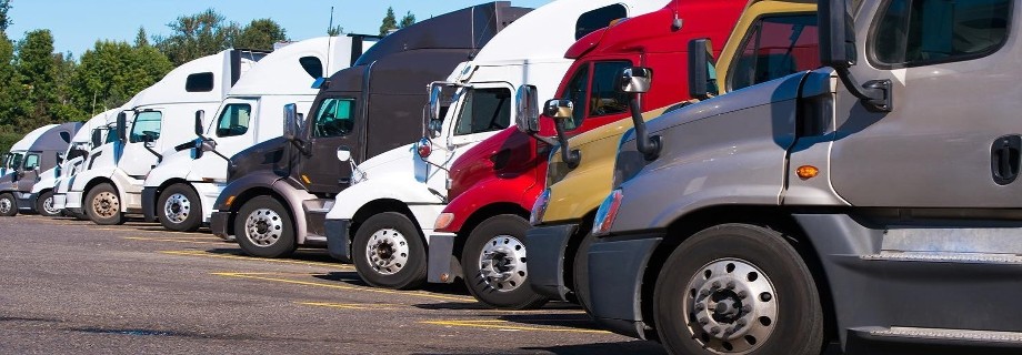 Maintenance issues in aftertreatment systems Line up of trucks in lot