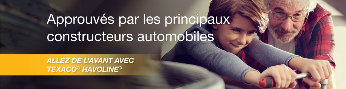 Approuvés par les principaux constructeurs automobiles Huiles moteur et liquides de refroidissement Texaco Havoline : l’huile adaptée à votre voiture