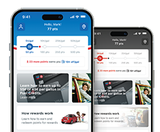 Chevron and texaco homepage screens