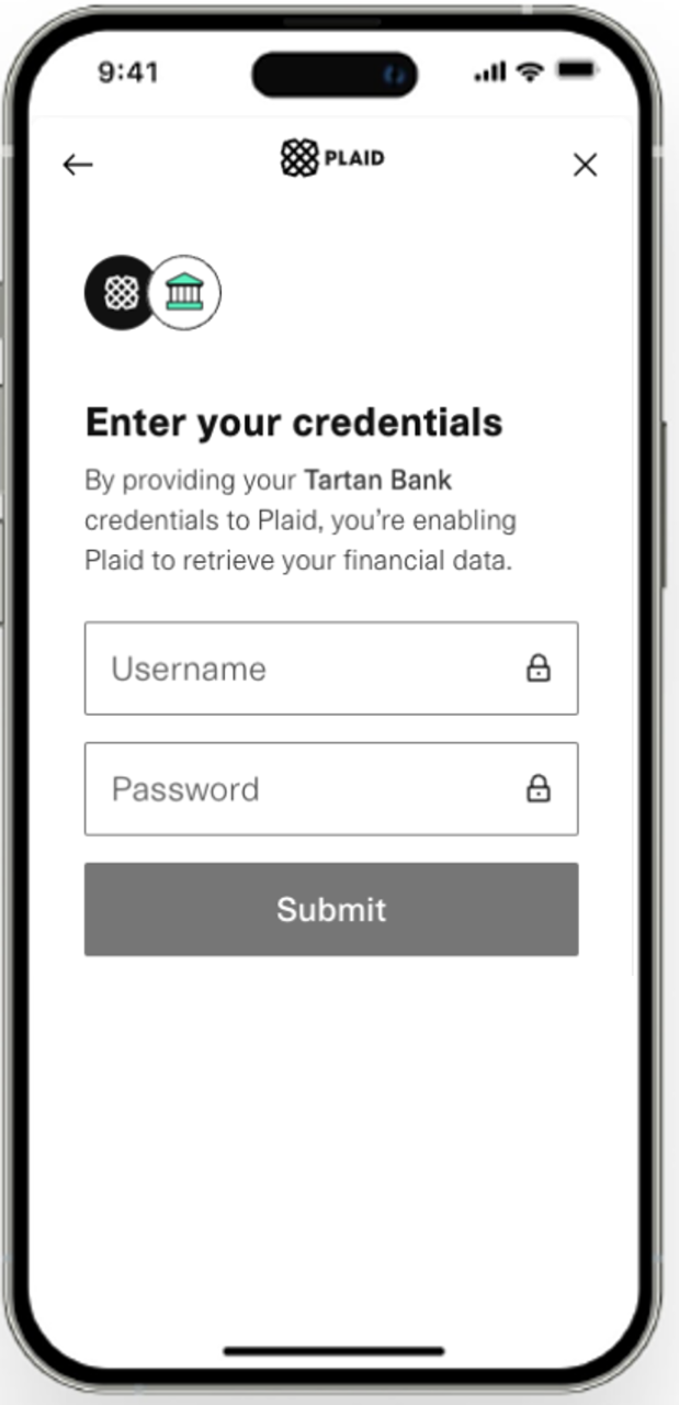 3.1 Enter credentials